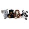 Northlight 32637215 9 in. Plush Sitting Bear Elephant Monkey &#x26; Panda Stuffed Animal Figures - Pack of 4